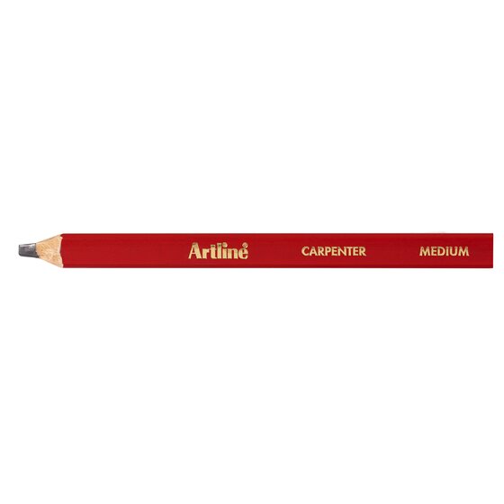 ARTLINE Professional Carpenter Pencil – Medium Red Lead – Box of 50
