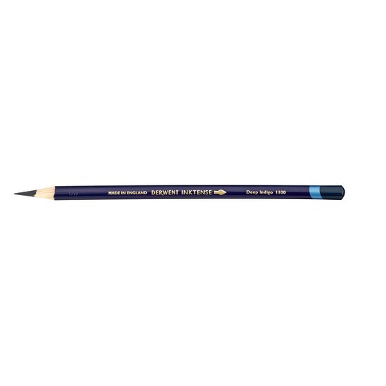 Derwent Inktense Pencil – Deep Indigo 1100 | Water-Soluble Art Pencil for Paper, Fabric, Wood & Ceramic