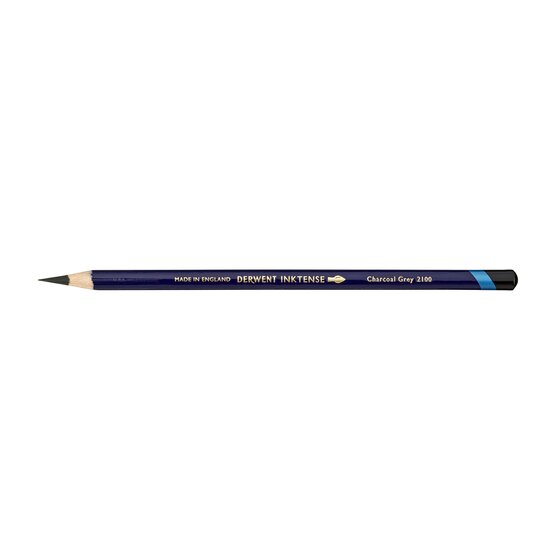 Derwent Inktense Pencil – Charcoal Grey 2100 | Water-Soluble Drawing & Ink Pencil