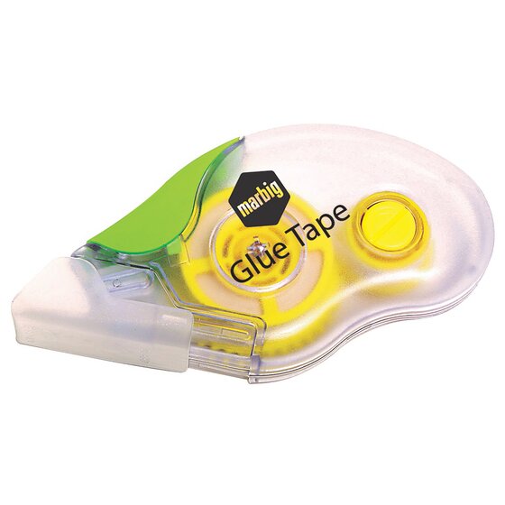 Marbig Glue Tape Dispenser 8.4mm x 10m – Single-Handed, No Mess