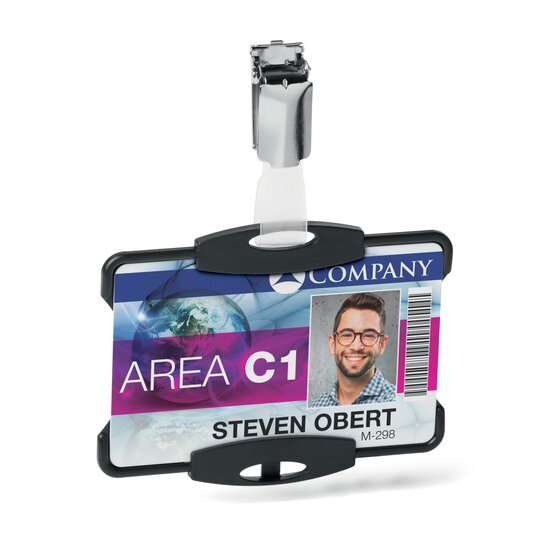 DURABLE ECO ID Card Holder – 1 Card, Box of 10