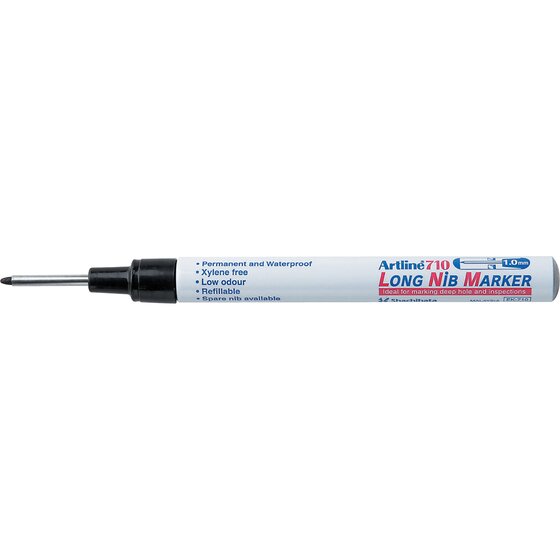 ARTLINE 710 Long Nib Permanent Marker – 1mm Tip, Black