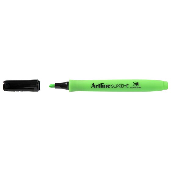Artline Supreme Highlighter – Green | Chisel Nib, Antimicrobial Grip