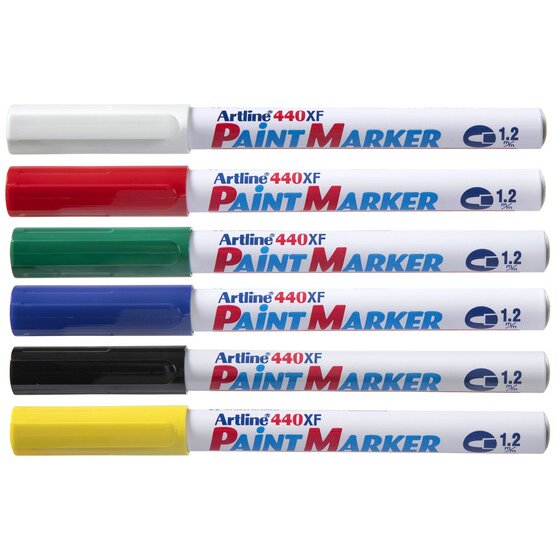 Artline 440 Permanent Paint Marker – 1.2mm Bullet Tip – Assorted Colours