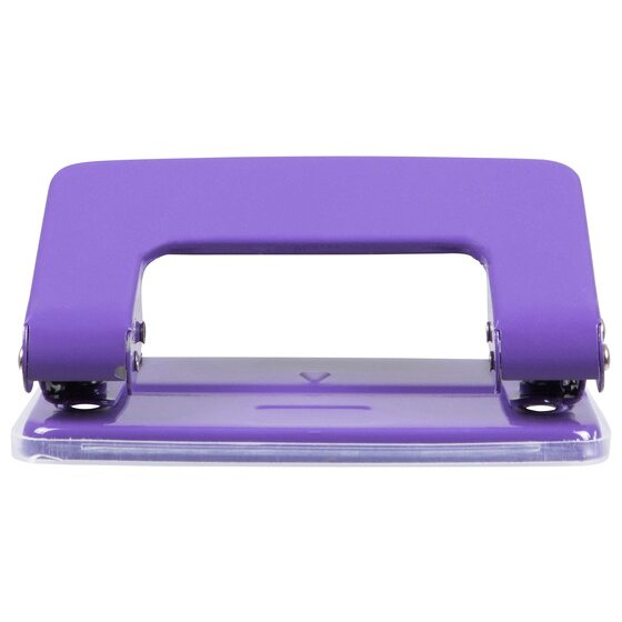 Marbig 2-Hole Punch – 6 Sheet Capacity, Assorted Colours (Pink, Blue, Lime, Orange)