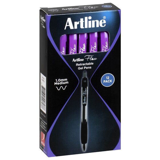 ARTLINE FLOW Retractable Pen – Purple Gel Ink | Smooth Colour-Coding & Annotation