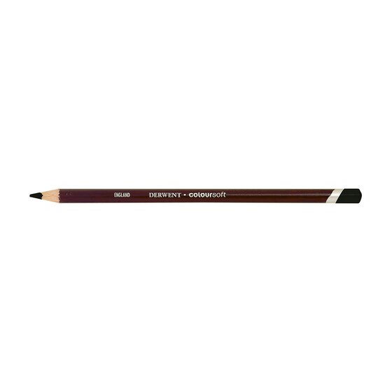 Derwent Coloursoft Pencil – Black C650 | Soft Core, Round Barrel