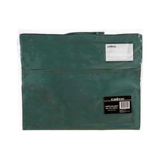 Celco Library Bag – Green | Heavy-Duty Polyester, 290 x 370mm