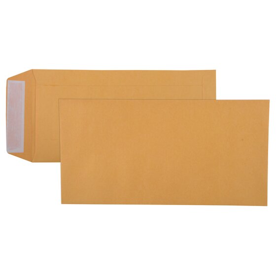 Cumberland Strip Seal Pocket Envelope 85gsm DL (235 x 120mm) Gold – Box of 500