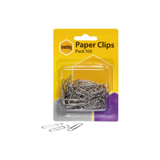 Marbig Paper Clips 28mm – Pack of 100