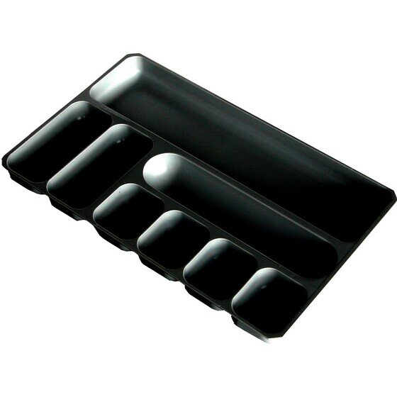 Metro 3440 Drawer Tidy – Black | Desk Drawer Organiser with Compartments