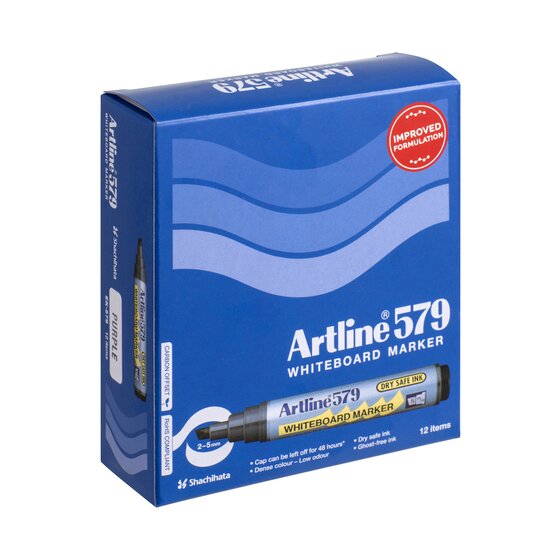 Artline 579 Whiteboard Marker – 5mm Chisel Nib – Purple