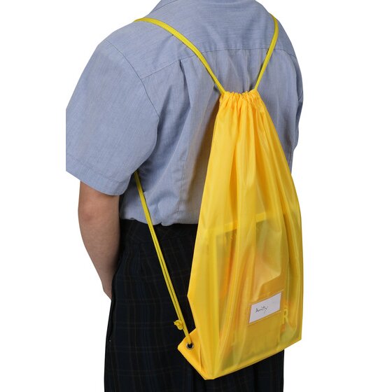 Celco Wet Drawstring Bag – Yellow | Water-Resistant Polyester | School & Casual Use