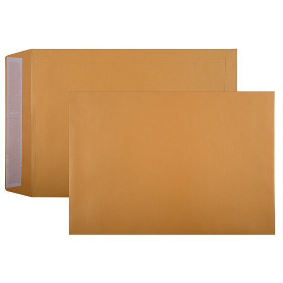 Cumberland Strip Seal Pocket Envelope – 100gsm C4 (324 × 229mm) Gold – Box of 250
