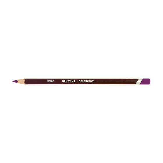 Derwent Coloursoft Pencil – Deep Fuchsia C140 | Soft Velvety Coloured Pencil for Drawing & Sketching
