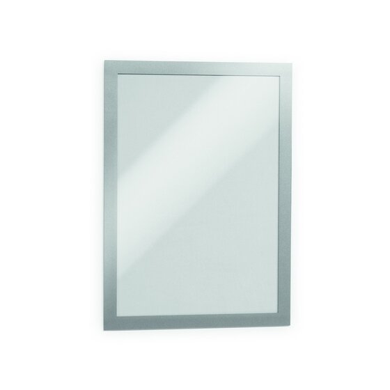 Durable Duraframe Self-Adhesive Sign Holder A4 Silver (Pack of 1)