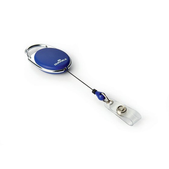 Durable Name Badge Reel, 80cm, Blue – Box of 10
