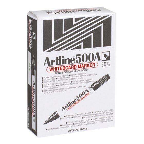 Artline 500A Whiteboard Marker – 2mm Bullet Nib, Green