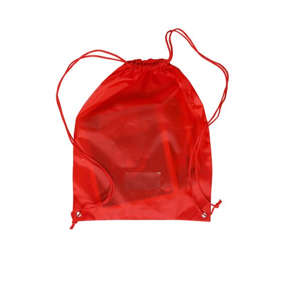 Celco Wet Drawstring Bag – Red | Water-Resistant Polyester for School & Sports