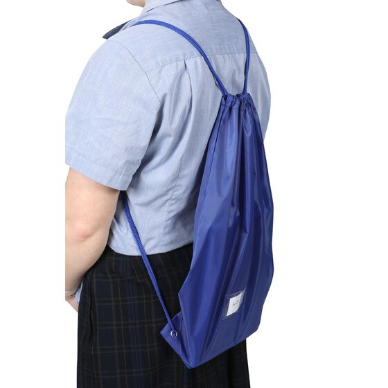 Celco Drawstring Bag Blue – Water-Resistant Polyester for School, Sports & Library
