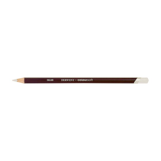 Derwent Coloursoft Pencil White C720 – Soft, Velvety Colour for Drawing & Sketching