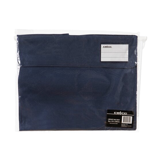 Celco Library Bag – Navy | Heavy-Duty Polyester, 290 x 370mm