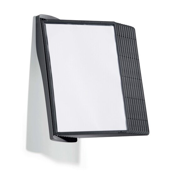 Durable Sherpa Style Economy Wall 10 – 10× A4 Display Panels, Black