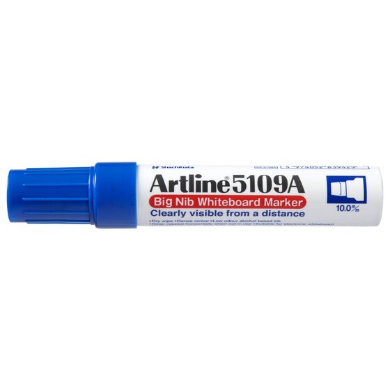 Artline 5109A Whiteboard Marker – 10mm Chisel Nib, Blue