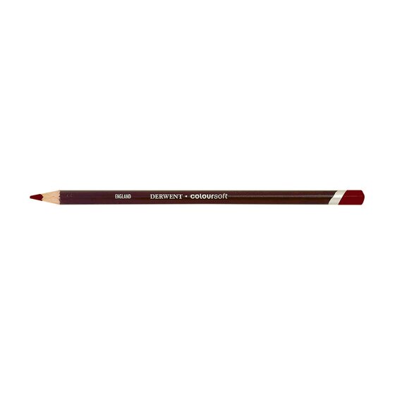 Derwent Coloursoft Pencil – Deep Red C130 | Soft Velvety Coloured Pencil for Drawing & Sketching