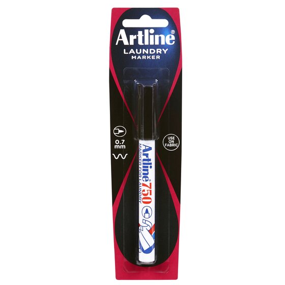 Artline Laundry Marker – Black | Hot & Cold Wash Resistant