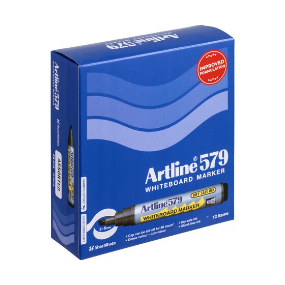 ARTLINE 579 WHITEBOARD MARKER 5MM CHISEL NIB ASSORTED
