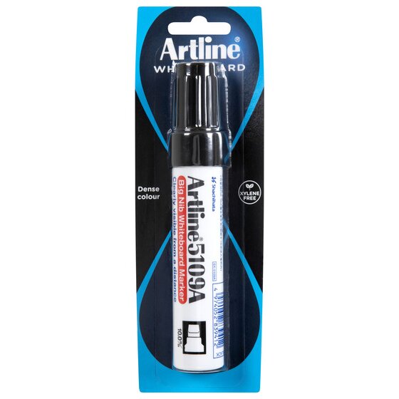 Artline 5109A Whiteboard Marker – 10mm Chisel Nib, Black