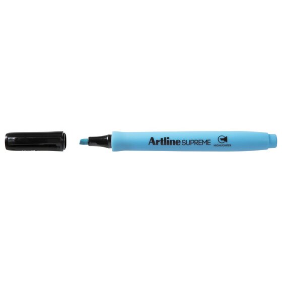 Artline Supreme Highlighter – Blue | Chisel Nib, Antimicrobial Grip