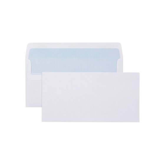 Cumberland Self-Seal Secretive Envelope 80gsm DLX 120 x 235mm White – Box of 500