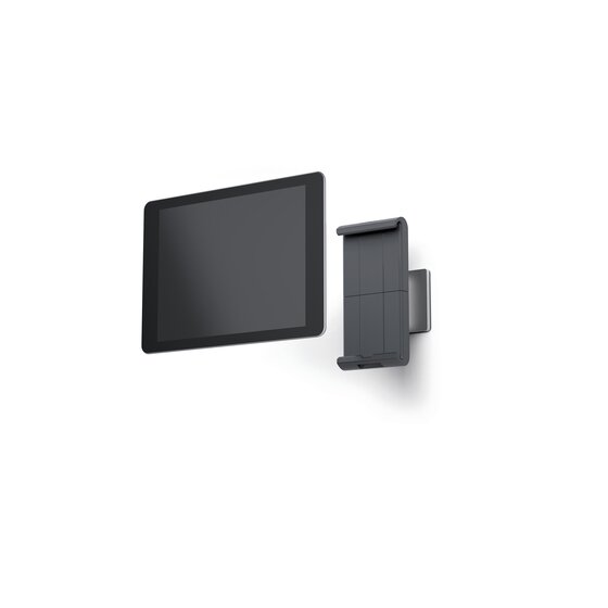 Durable Tablet Holder Wall Mount – Silver | Secure Display for Office, Trade Fair & Exhibition Spaces