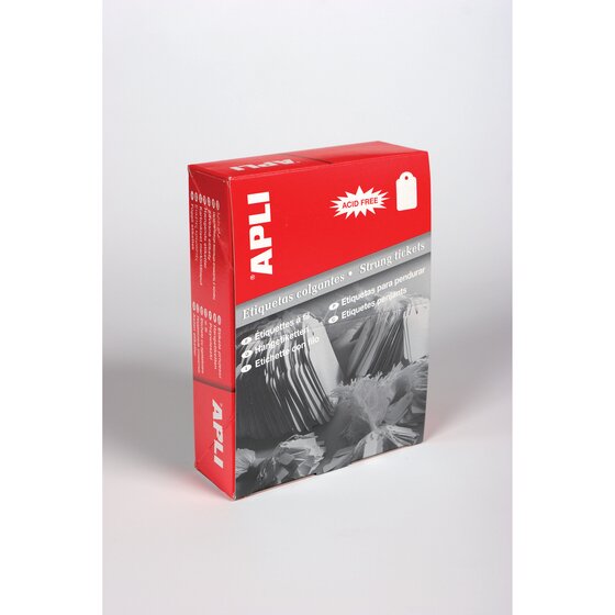 Apli Handwriting Strung Tickets 28 x 43 mm – Box of 500