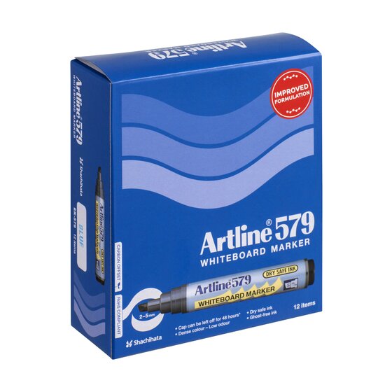 ARTLINE 579 WHITEBOARD MARKER 5MM CHISEL NIB BLUE