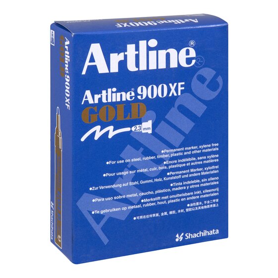 ARTLINE 900 METALLIC PERMANENT MARKER 2.3MM BULLET NIB GOLD