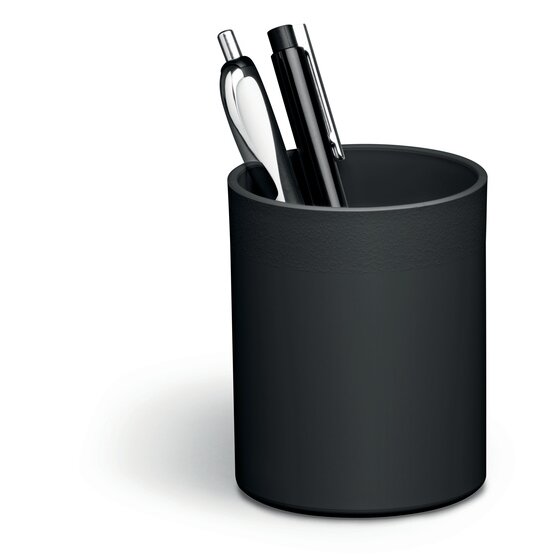 Durable ECO Pen Holder Black – 80mm x 100mm Recycled Desk Cup