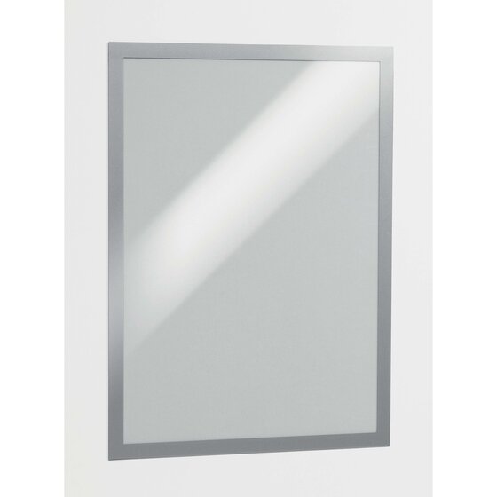 Durable Duraframe A3 Self-Adhesive Sign Holder – Silver – Pack of 2