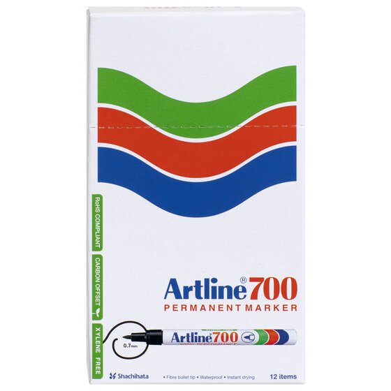Artline 700 Permanent Marker 0.7mm Bullet Nib – Assorted Colours