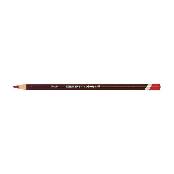 Derwent Coloursoft Pencil – Red C120 | Soft Velvety Coloured Pencil for Drawing & Sketching