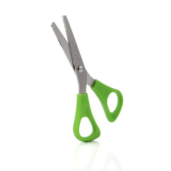 Celco Kids' Scissors – 135mm, Stainless Steel, Blunt Tip, Left-Handed Green Handle