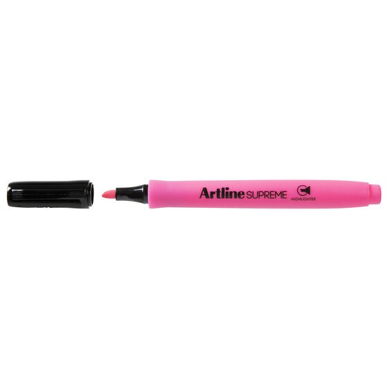 Artline Supreme Highlighter – Pink | Chisel Nib, Dye Ink, Antimicrobial