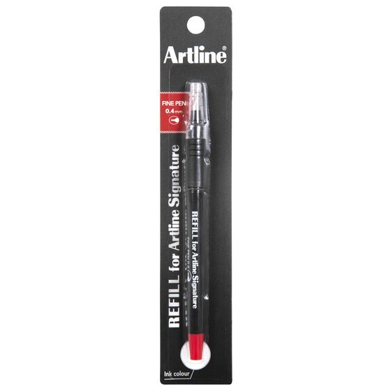 Artline Signature Fine Pen Refill – Red, 0.4mm Felt Tip