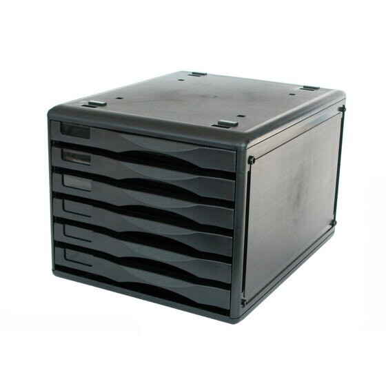 Metro 3439 Desktop Filing Drawers B4 6-Drawer Black