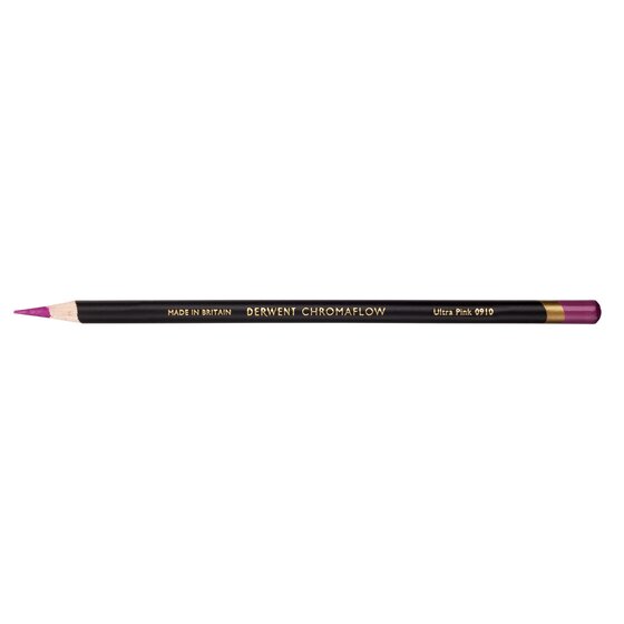 Derwent Chromaflow Pencil – Ultra Pink | Bold, Blendable Colour for Art & Craft