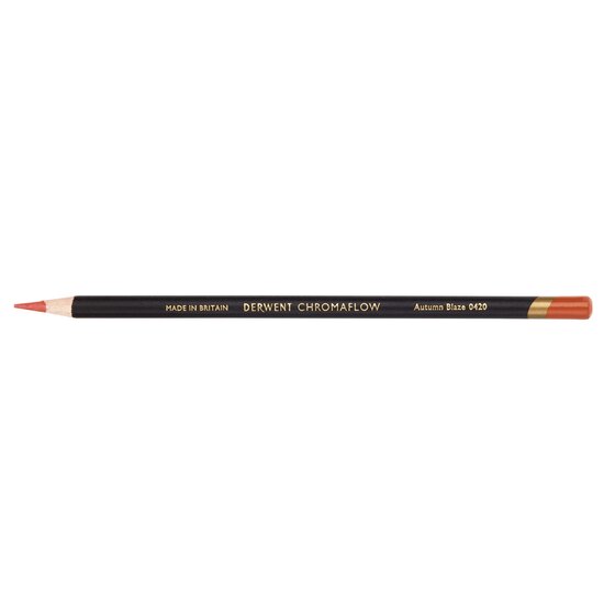 Derwent Chromaflow Pencil – Autumn Blaze | Deep Warm Tone, Strong Core