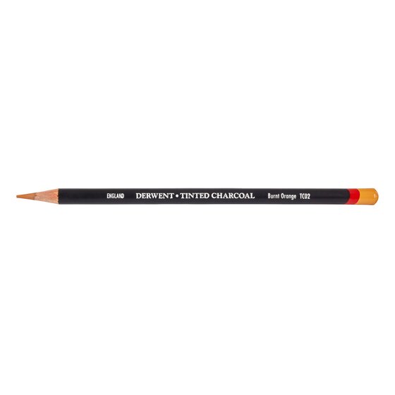 Derwent Tinted Charcoal Pencil – Burnt Orange (TC02)
