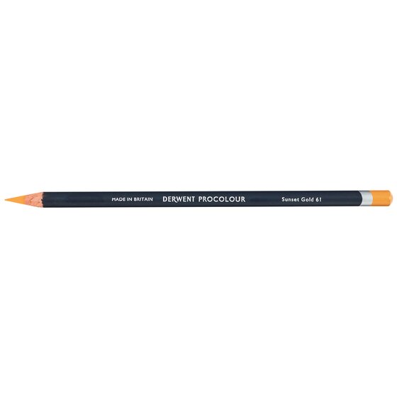 Derwent Procolour Pencil – Sunset Gold 61 | Smooth-Laydown Colour Pencil for Drawing & Sketching